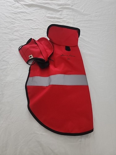 Stormy Kromer Dog Red Jacket Size M Reflective Strap W/ Hood