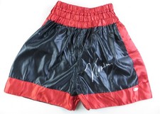 Julio Cesar Chavez Signed Autographed Boxing Trunks Black Red BAS WC79321