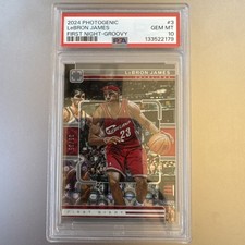 LeBron James 2024-25 Panini Photogenic First Night Groovy /35 #3 PSA 10 