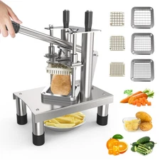 Commercial French Fry Cutter,Stainless Steel French Fries Machine,Heavy Verti...
