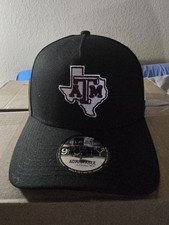 new era 9fifty a frame snapback hat Texas A&M  Black With Wite Logo