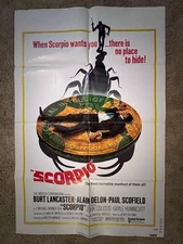 Scorpio 1973 Movie Poster 27x41 Burt Lancaster