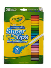 Crayola Super Tips Washable Markers 20 Count Pack Drawing Art Supplies 58-8106 N