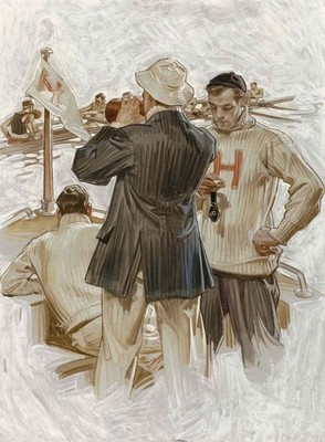 JC Leyendecker - Harvard Crew Team - American Illustration Art Print 1907