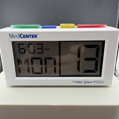 MedCenter ''Take Your Pills'' Talking Alarm Clock Medication Reminder Alerts Meds