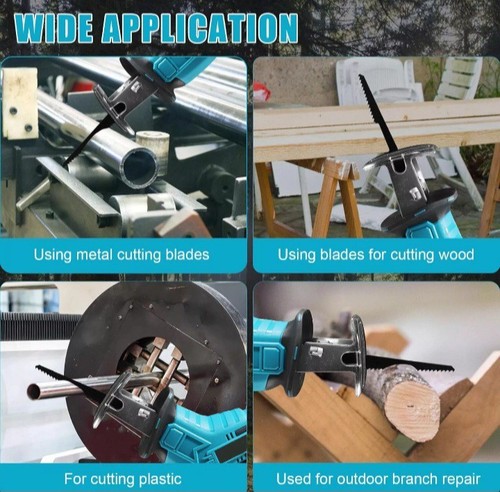 Reciprocating Saw Cordless Hand Saw Electric Wood Metal Cutter 2 BATTERIES 07 - Picture 4 of 9