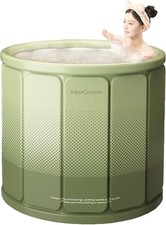 Tragbare faltbare Badewanne 70 x 65 cm Eisbad für Erwachsene freistehend für ...