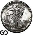 1942-D Walking Liberty Half Dollar, Swirling Luster, Solid Gem BU++