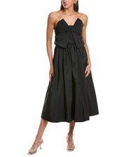 Red Valentino Taffeta Bow Midi Dress Women's