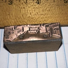 Printing Block ( Lumber Advertisement) Dependable Building Material. Old Car Etc