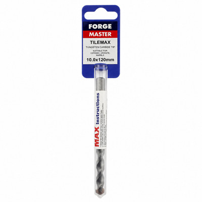 Forge Master TILEMAX 10mm x 120mm Fliesen Keramik Bohrer Hartmetall Spitze