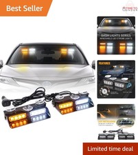 Emergency Dash Strobe Lights Amber White Waterproof 16 Led For Vehicles Emergency Dash Strobe Lights Amber White Waterproof 16 Led For Vehicles