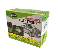 Slime 50138 Flat Tire Puncture Repair Kit W/ Air Compressor Pump + Sealant Can
