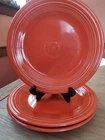 Fiesta Ware Persimmon 10.5 Inch Dinner Plates EUC