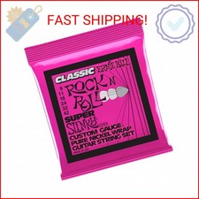 Ernie Ball Super Slinky Classic Pure Nickel Electric Guitar Strings, 9-42 Gauge