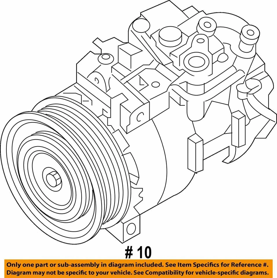 17 18 19 INFINITI QX30 Air Conditioning AC Compressor - Image 4 of 4