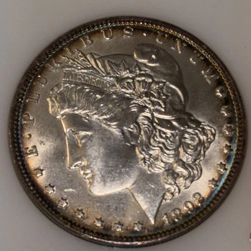 1892 O- $MORGAN SILVER DOLLAR MS/AU KEY DATE/RARE VERY WHITE BRIGHT/ORIGINAL US