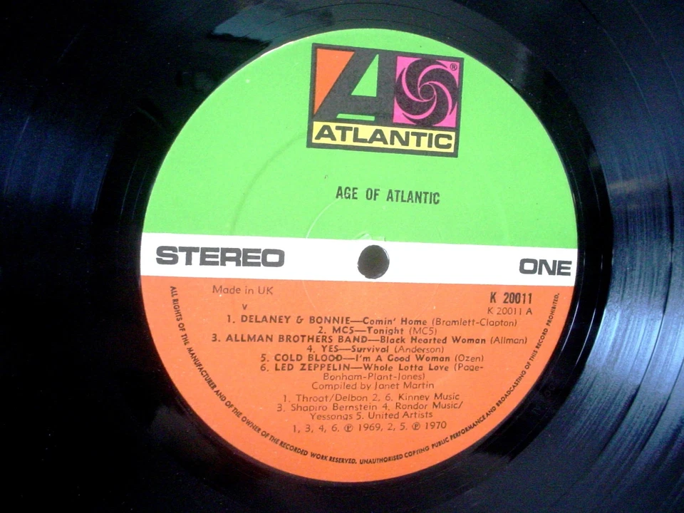 THE AGE OF ATLANTIC UK 1970 ATLANTIC K 20011 Led Zeppelin MC5 Allman Brothers - Image 4 of 4
