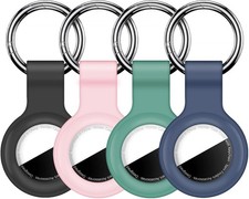 4 Pack for AirTag Dog Collar Silicone Holder for air tagholder Cases Tags