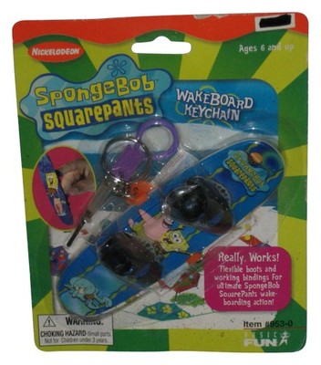 Spongebob Squarepants (2000) Basic Fun Wirklich Werke Wakeboard Keychain - (
