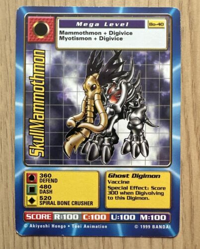 Digimon Digi-Battle SkullMammothmon Mega Level Bo-40 Bandai 1999 - LP