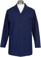 Fame Adult Male Counter Coat - Pharmacy Medical Food Service Uniform - Navy - Sm
