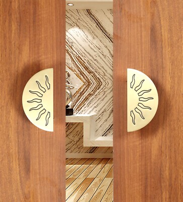 Sun Burst Brass Door Handle Pair,Door Handles For Main Door,Antique Door Handles