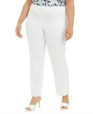 Pantalones ajustados a rayas talla grande Nine West Lily multi rayas, 18 W Foto 2 de 4