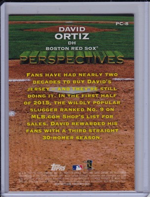 David Ortiz 2016 Topps Chrome Perspectives Insert Card PC-8 Boston