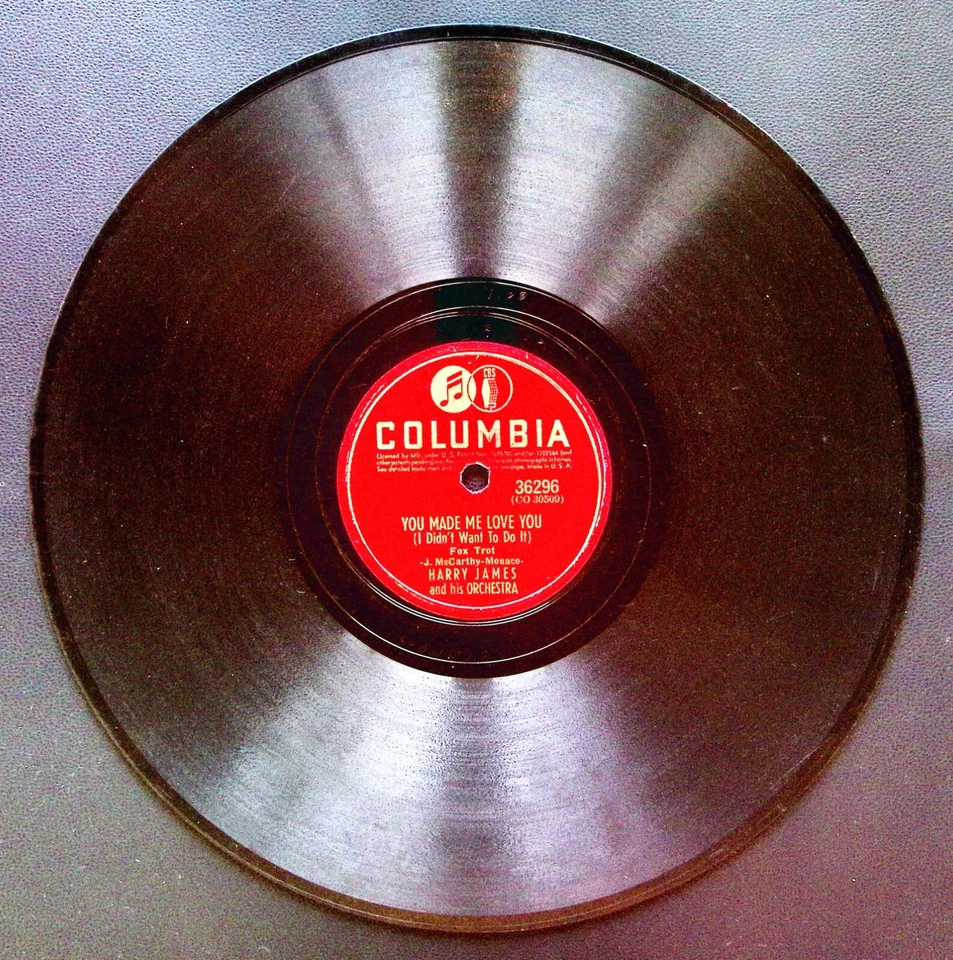 HARRY JAMES AND HIS ORCHESTRA A SINNER KISSED AN ANGEL/YOU MADE ME ...78 RPM 786 Foto 3 de 3