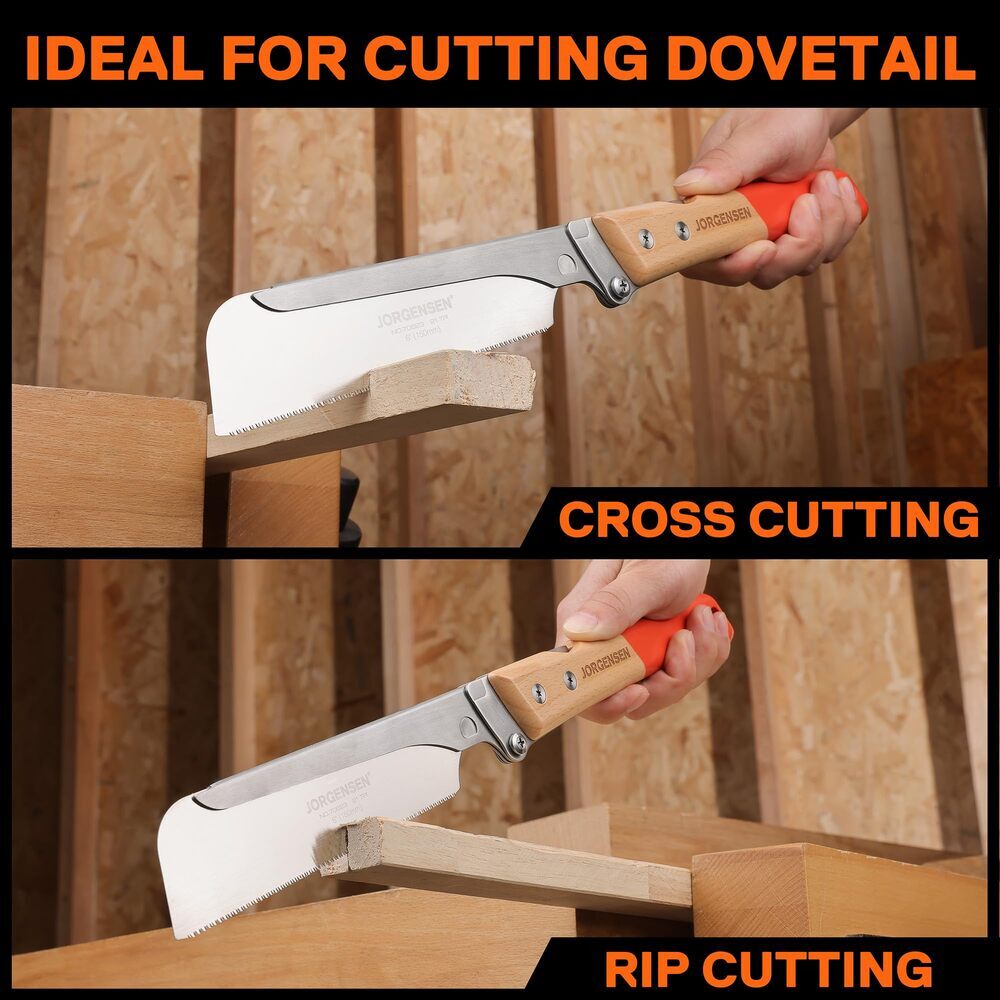 JORGENSEN Japanese Pull Saw 6 Inch Pro Folding Dovetail Saw SK5 for Hardwood USA