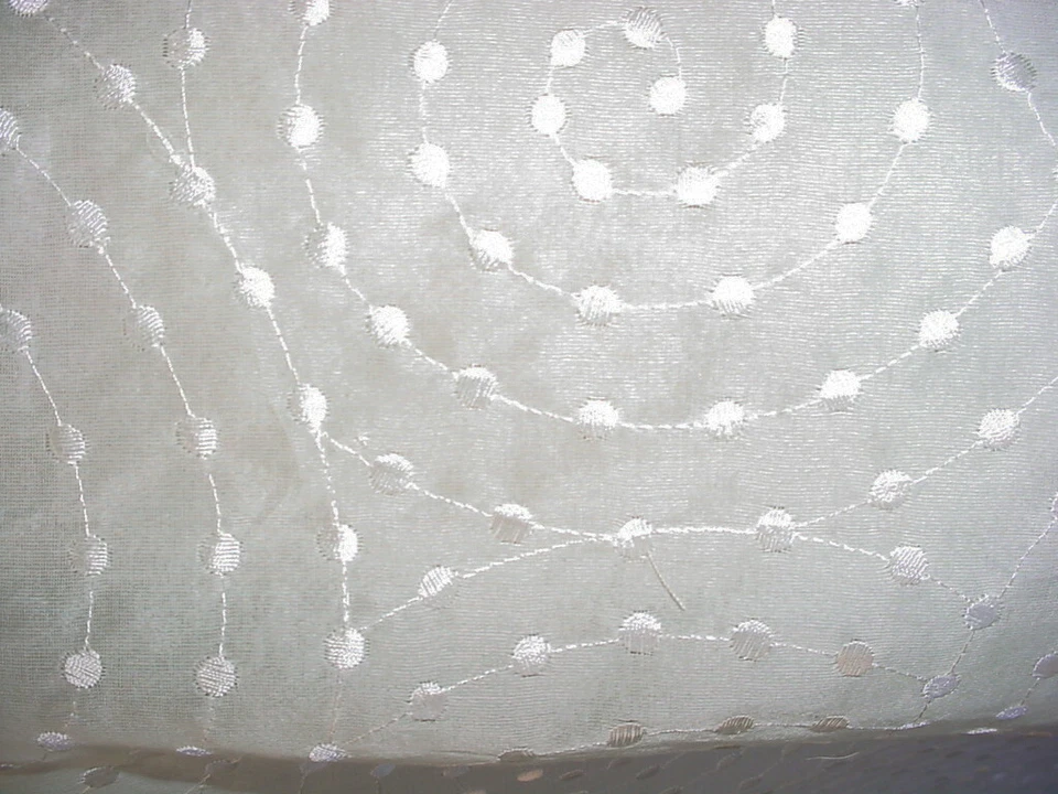 3Y Kravet Couture 3655 Indah Dot Spa Embroidered Sheer Silk Upholstery Fabric - Image 3 of 4
