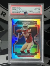 2021 Panini Prizm Trey Lance Silver Prizm Variation RC V-333 PSA 10