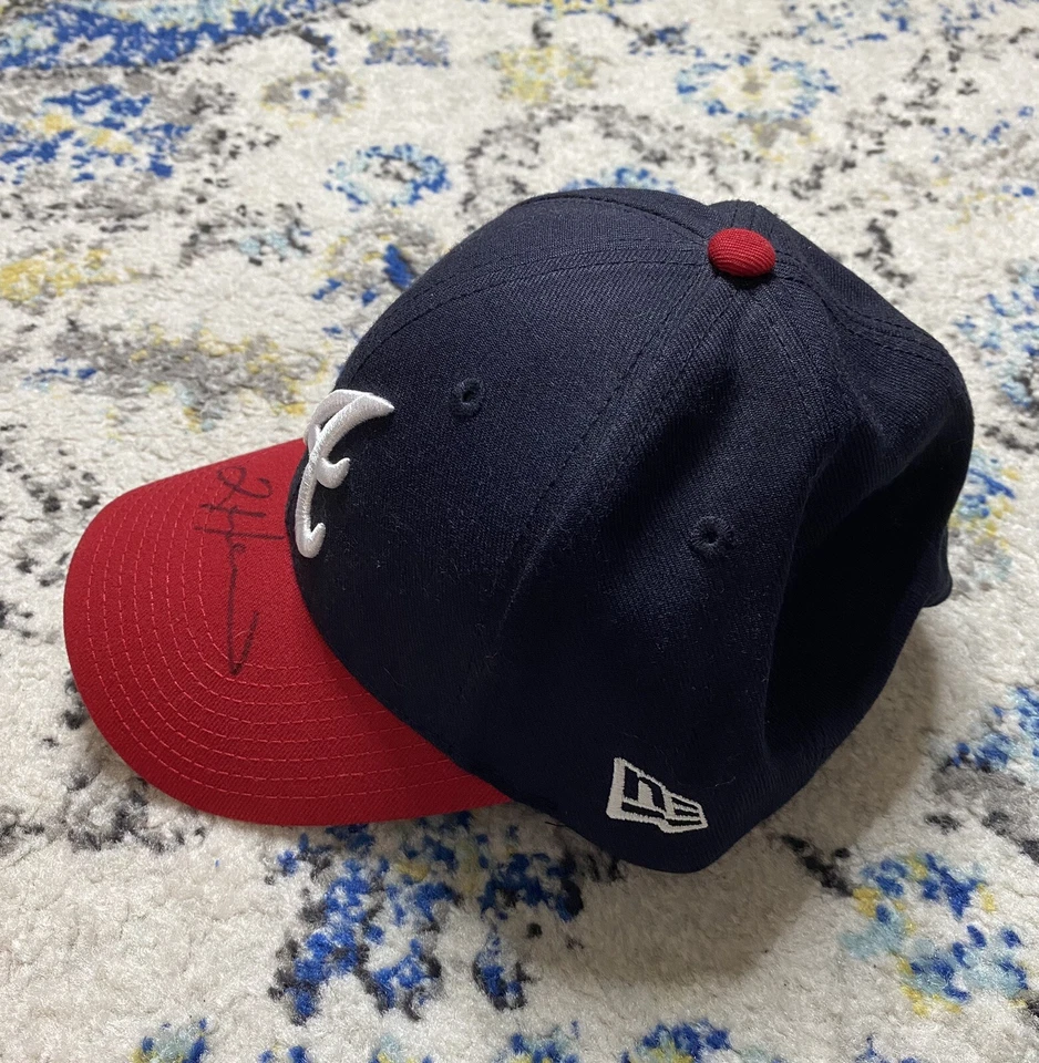 Gorra New Era firmada por Tim Hudson autografiada de los Atlanta Braves Foto 2 de 4
