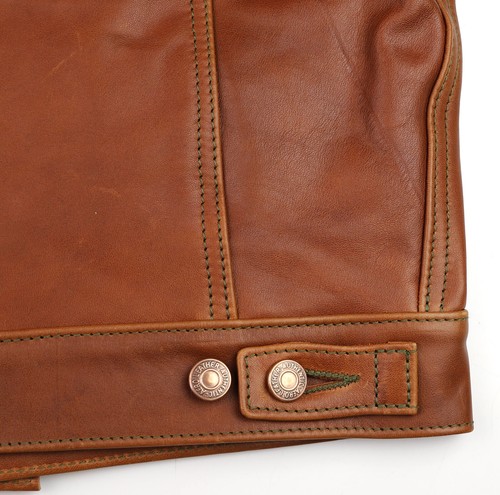 Aero Type 3 Jean Jacket 557XX sz 34 Cognac Pinnacle Horsehide Leather Jacket - Picture 9 of 9