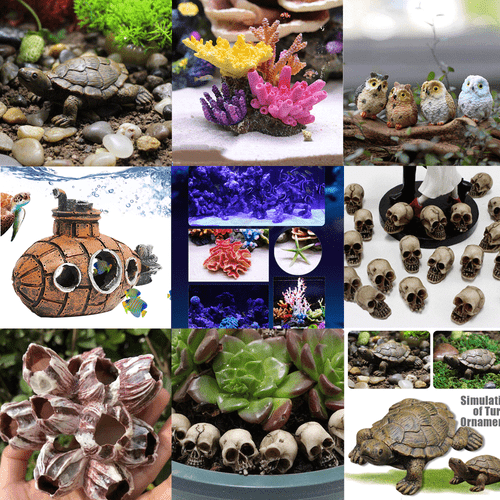 Artificial Aquarium Fake Plant Fish Tank Ornament Landscaping Scenery Background - Picture 2 of 63