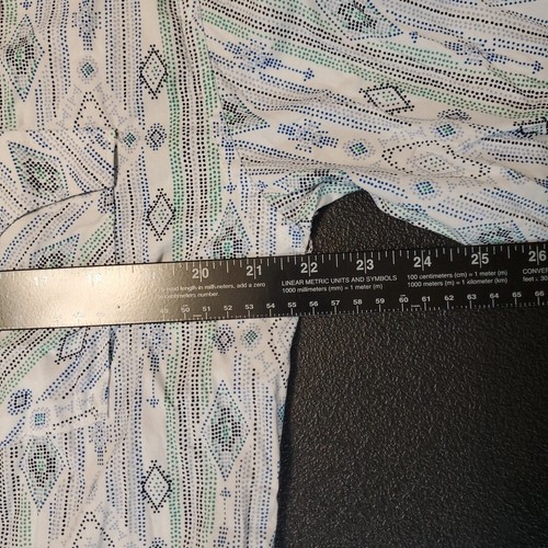 Panhandle Shirt Mens M White Rough Stock Western Aztec Pearl Snaps RSMS0SRZD1 - Picture 15 of 16