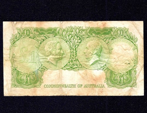 Australia 1 DOLLAR 1961 P-34a (Coombs Wilson) (HG \66) F - Picture 2 of 2