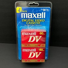 Maxell MINI DV 60 Minute Cassette Tape 4 Pack - New Sealed DVM60SE