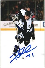 Filip Kuba Autographed 4x6 Color Photo Tampa Bay Lightning Black #71 C