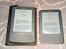 Lot Of 2 Amazon Kindle Keyboard D00901 3rd Gen Wi-Fi eBook Reader - PARTS Bundle