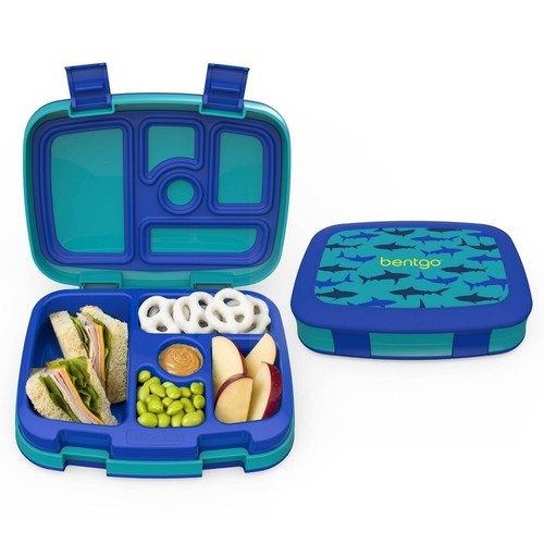 Bentgo Kids Prints Leakproof 5 Compartment Bento-Style Lunch Box - Shark #657