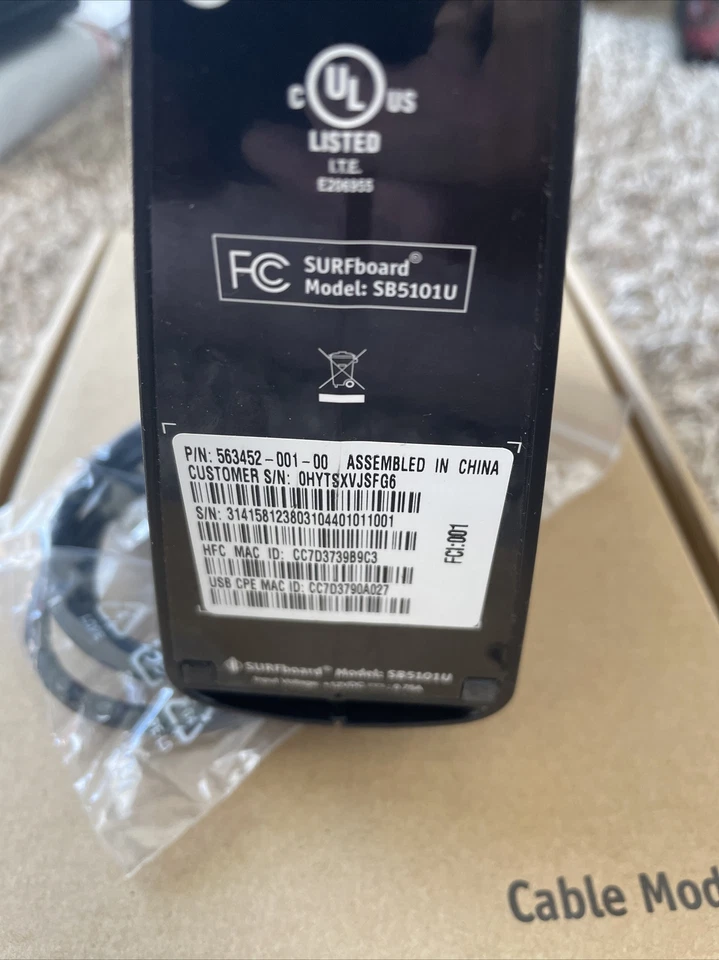 Motorola Surfboard SB5101U Cable Modem - Image 4 of 4