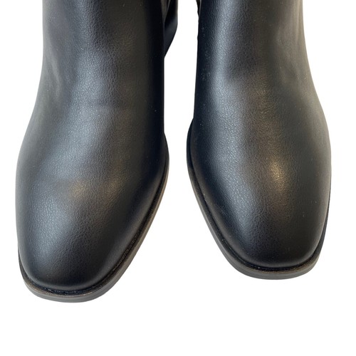 J.Crew Chelsea Stivaletto Donna 8 Pull On Stile Vegano BT277 Nero Nuovo WO Box - Foto 7 di 11