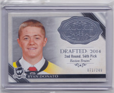 2018-19 UD THE CUP ROOKIE CLASS OF 2019 /249 RYAN DONATO #2019-DO BOSTON BRUINS
