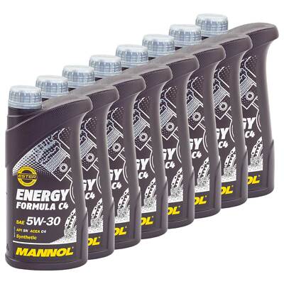Motoröl 8x 1Liter MANNOL 5W30 Energy Formula C4 für Chrysler Dacia Fiat Mazda MB
