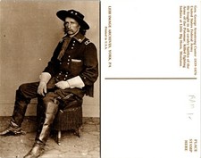 Montana MT General George Custer Portrait Little Bighorn Battlefield Postcard