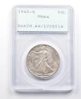 1943-S Walking Liberty Half Dollar MS64 PCGS Rattler *2009