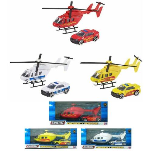 Teamsterz Emergency Response Helicopter And Car Set Vehicle Kids Toy XMAS Gift - Picture 1 of 6