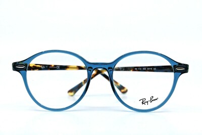 Ray Ban RB7118 8022 Blue/Tortoise Eyeglasses New Authentic 50